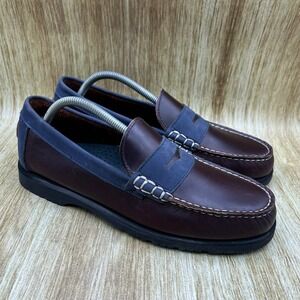 Froats Baltimore Penny Loafers Men's Size 9.5 M Brown Leather‎ Multicolor Shoes